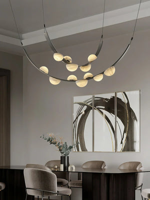 Alex Modern Dew Drops Alabaster Chandelier - Zonesus