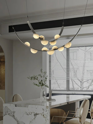 Alex Modern Dew Drops Alabaster Chandelier - Zonesus