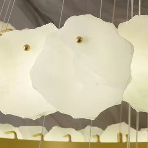 Ecliptica Spiral Alabaster Chandelier - Zonesus