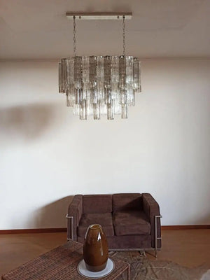 Murano Chandelier – 62 Tubes – Smoked/Transparent - Zonesus