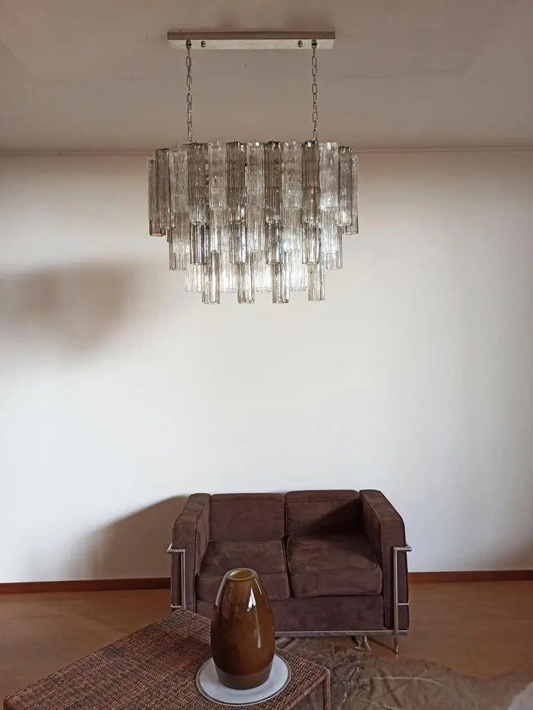 Murano Chandelier – 62 Tubes – Smoked/Transparent - Zonesus