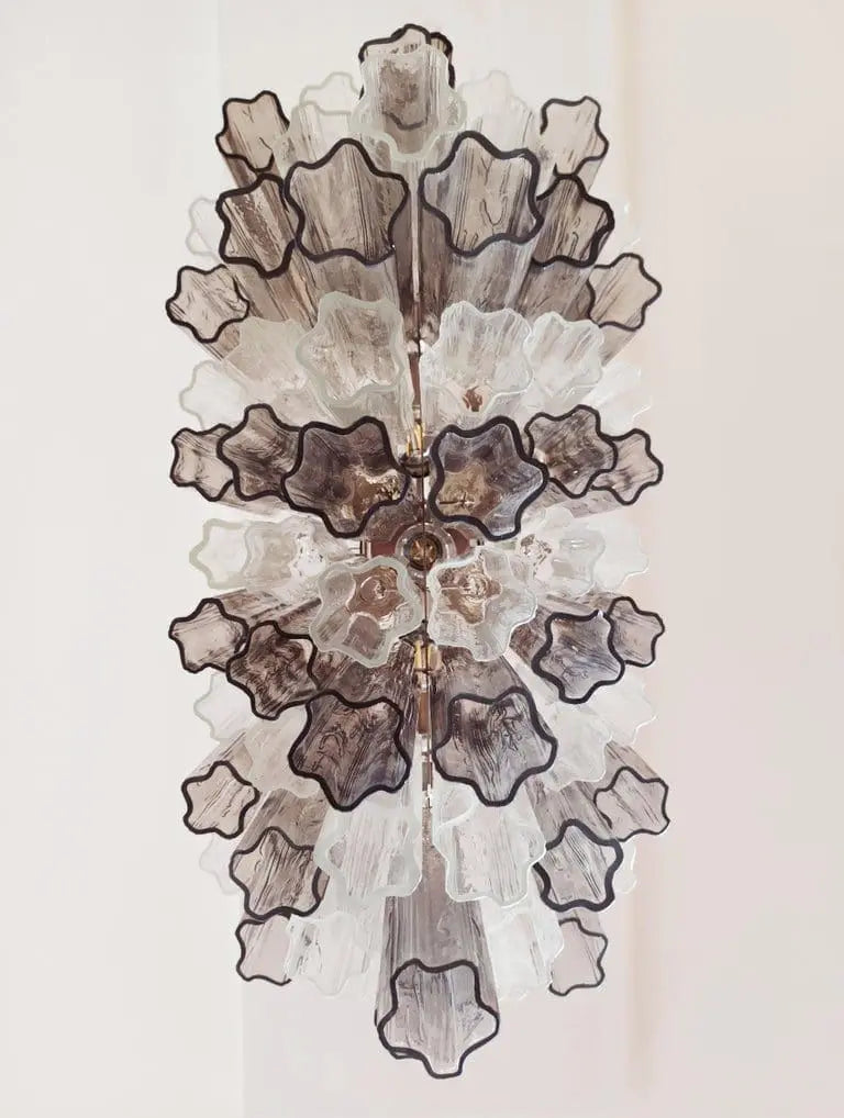 Murano Chandelier – 62 Tubes – Smoked/Transparent - Zonesus