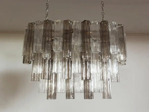 Murano Chandelier – 62 Tubes – Smoked/Transparent - Zonesus