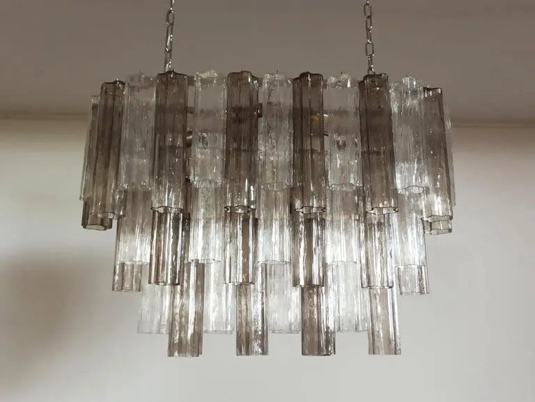 Murano Chandelier – 62 Tubes – Smoked/Transparent - Zonesus