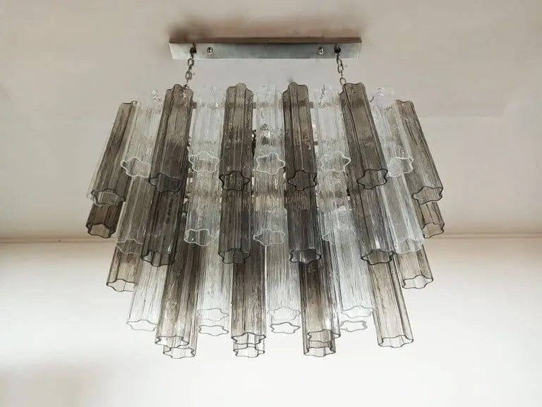 Murano Chandelier – 62 Tubes – Smoked/Transparent - Zonesus