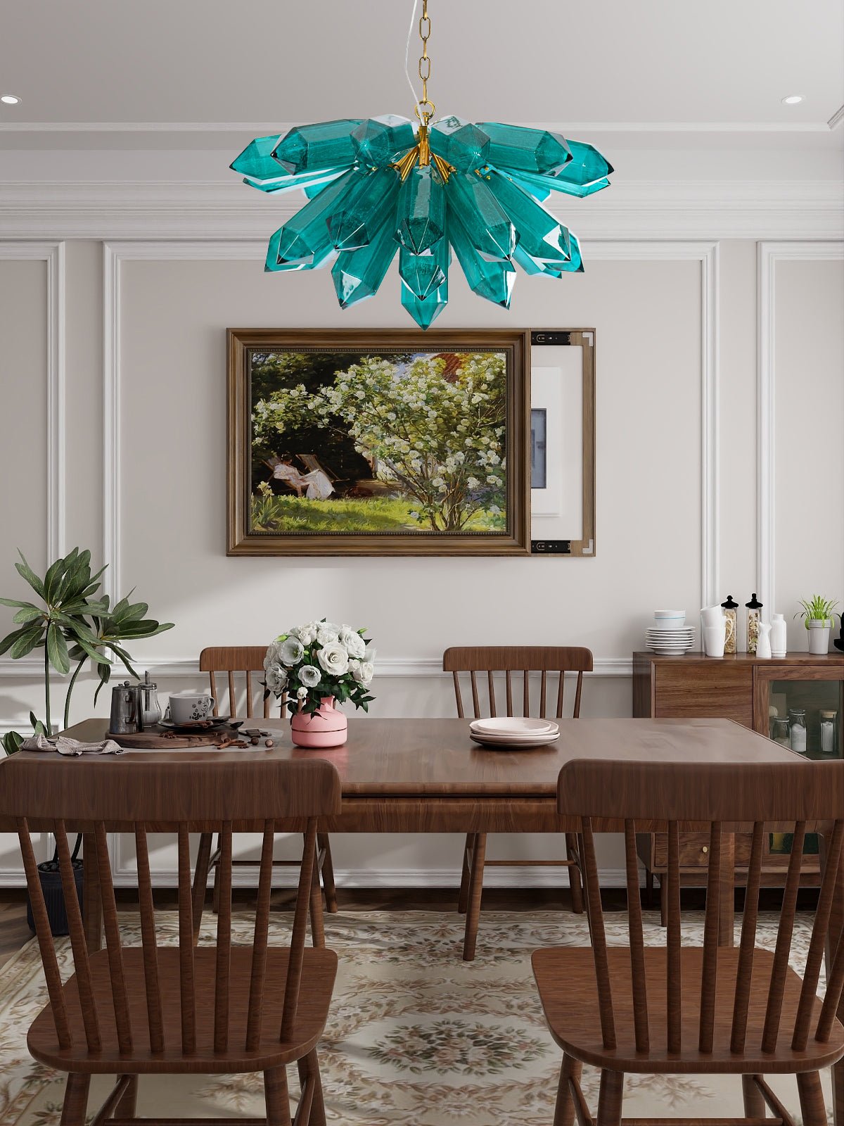 Emerald Crystal Chandelier - Zonesus