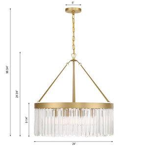 Guyton 8 Light Chandelier - Zonesus