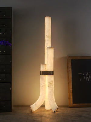 Fantasy Alabaster Floor Lamp - Zonesus