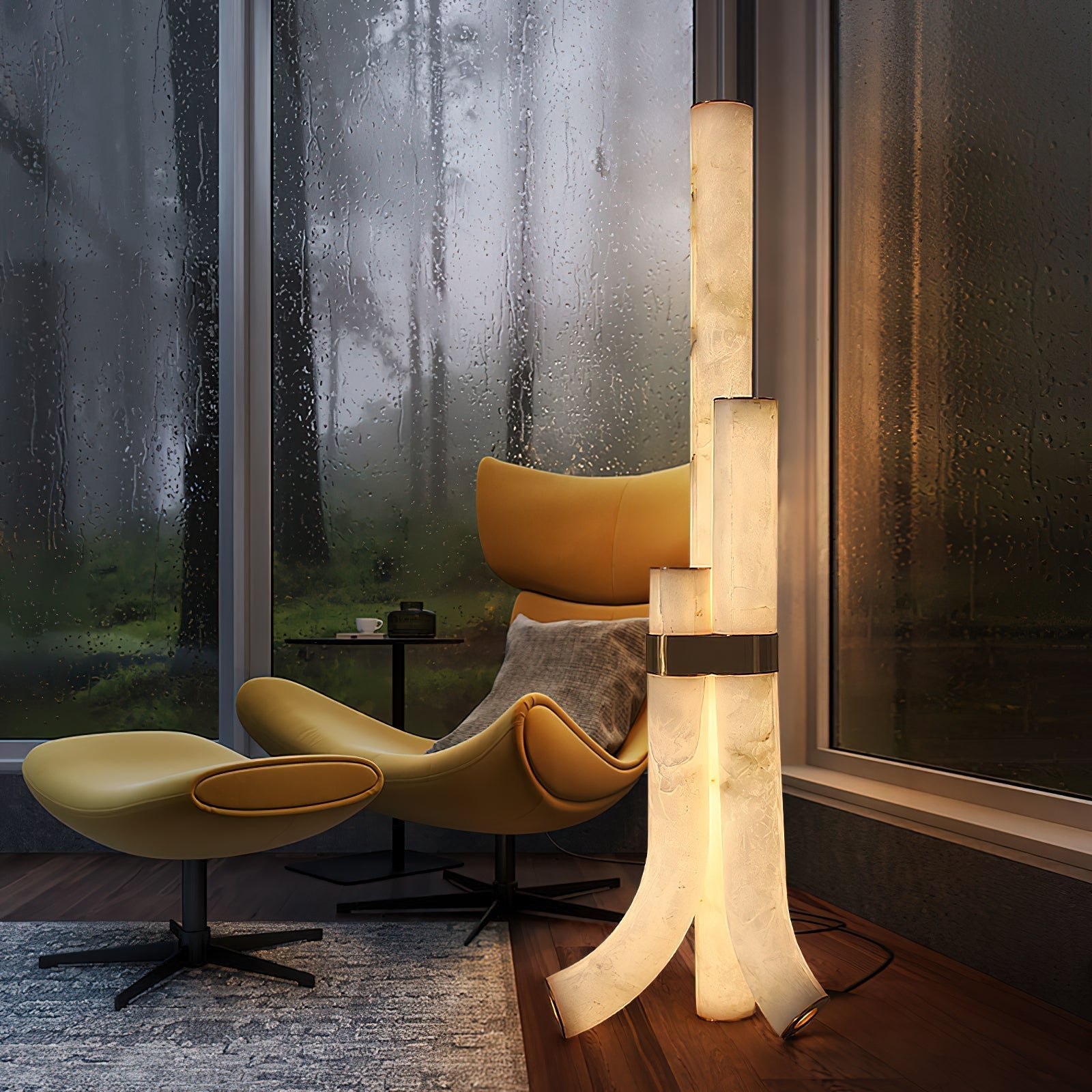Fantasy Alabaster Floor Lamp - Zonesus