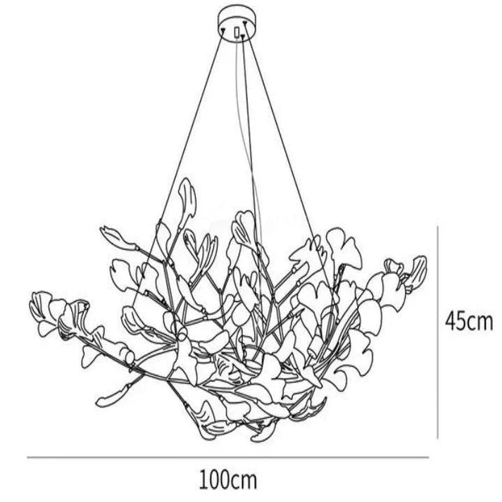 Ceramic Ginkgo Luxury Chandelier Style D - Zonesus