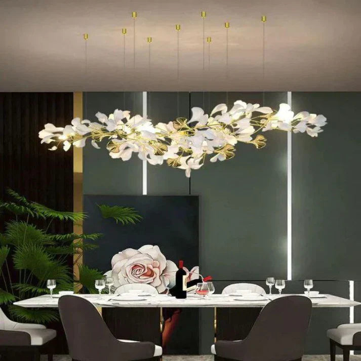 Ceramic Ginkgo D Branch Chandelier - Zonesus