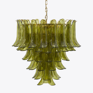 Green Petalo Murano Chandelier - Zonesus