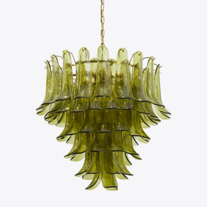 Green Petalo Murano Chandelier - Zonesus