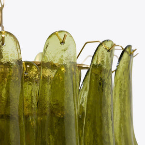 Green Petalo Murano Chandelier - Zonesus