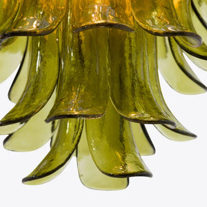 Green Petalo Murano Chandelier - Zonesus