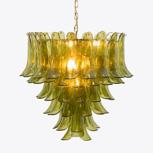 Green Petalo Murano Chandelier - Zonesus