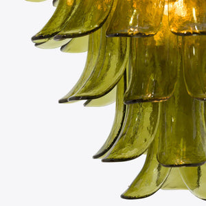 Green Petalo Murano Chandelier - Zonesus