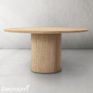 Muelho Round Wood Dining Table - Zonesus
