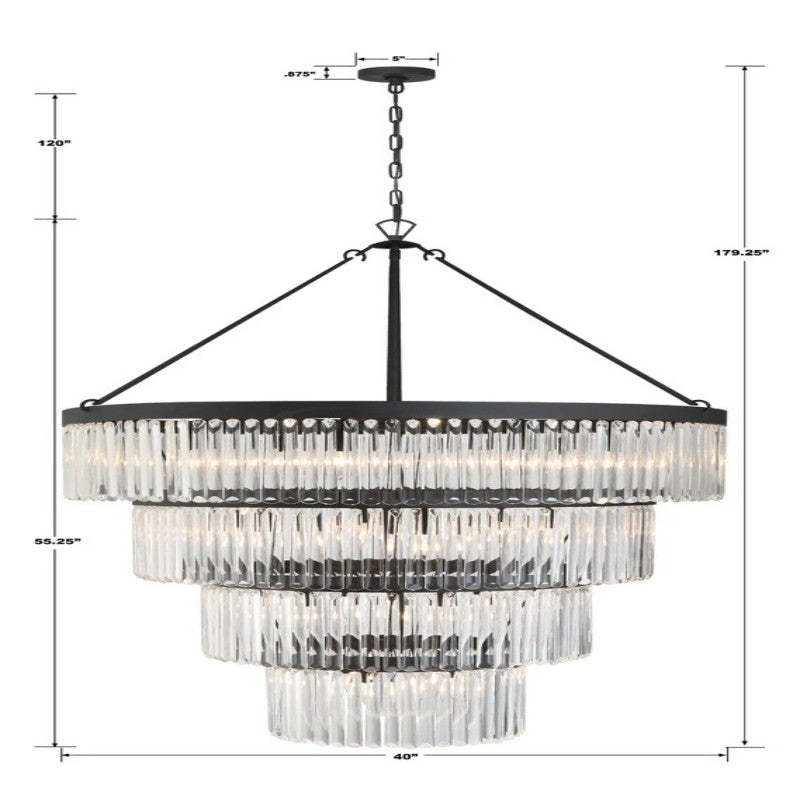 Guyton 4-Tier Round Chandelier 40''D - Zonesus