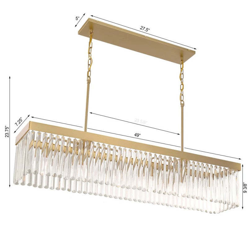 Guyton Rectangle Chandelier - Zonesus