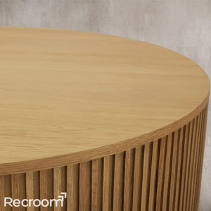 Finn Round Wood Coffee Table - Zonesus