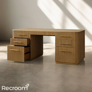 Finn Wood Executive Desk - Zonesus