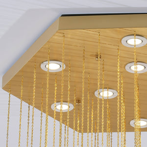 Hexa Alabaster Cascade Chandelier - Zonesus