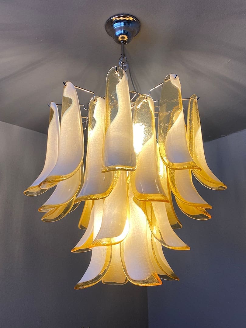 Murano Chandelier – 26 petals – Amber - Zonesus