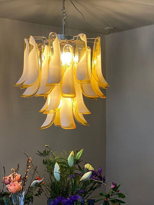 Murano Chandelier – 26 petals – Amber - Zonesus