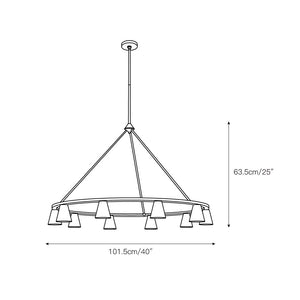 Ironstone Alabaster Chandelier - Zonesus