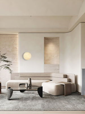 Iveala Single Alabaster Wall Lamp - Zonesus