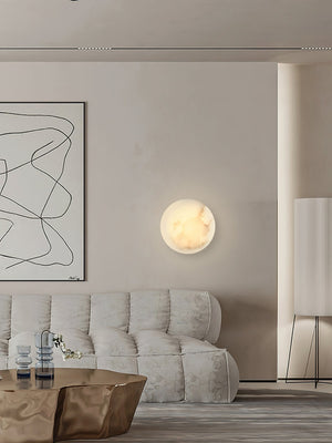 Iveala Single Alabaster Wall Lamp - Zonesus