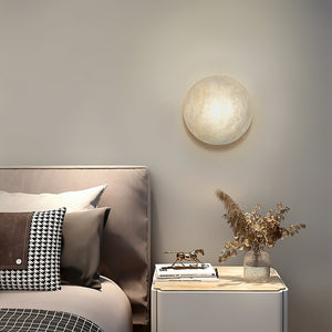 Iveala Single Alabaster Wall Lamp - Zonesus