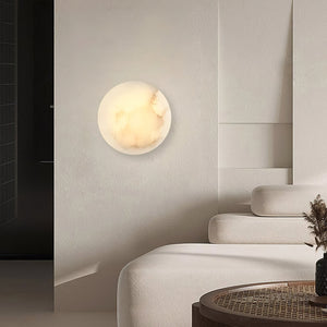 Iveala Single Alabaster Wall Lamp - Zonesus