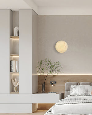 Iveala Single Alabaster Wall Lamp - Zonesus