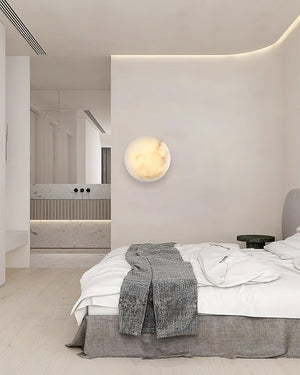 Iveala Single Alabaster Wall Lamp - Zonesus