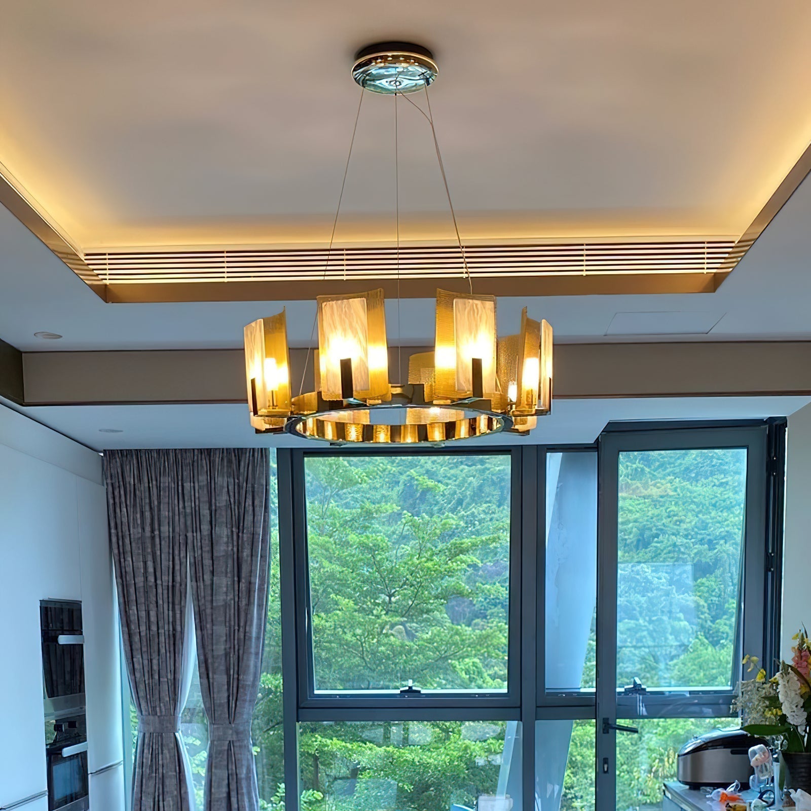 Jessie Alabaster Round Chandelier - Zonesus