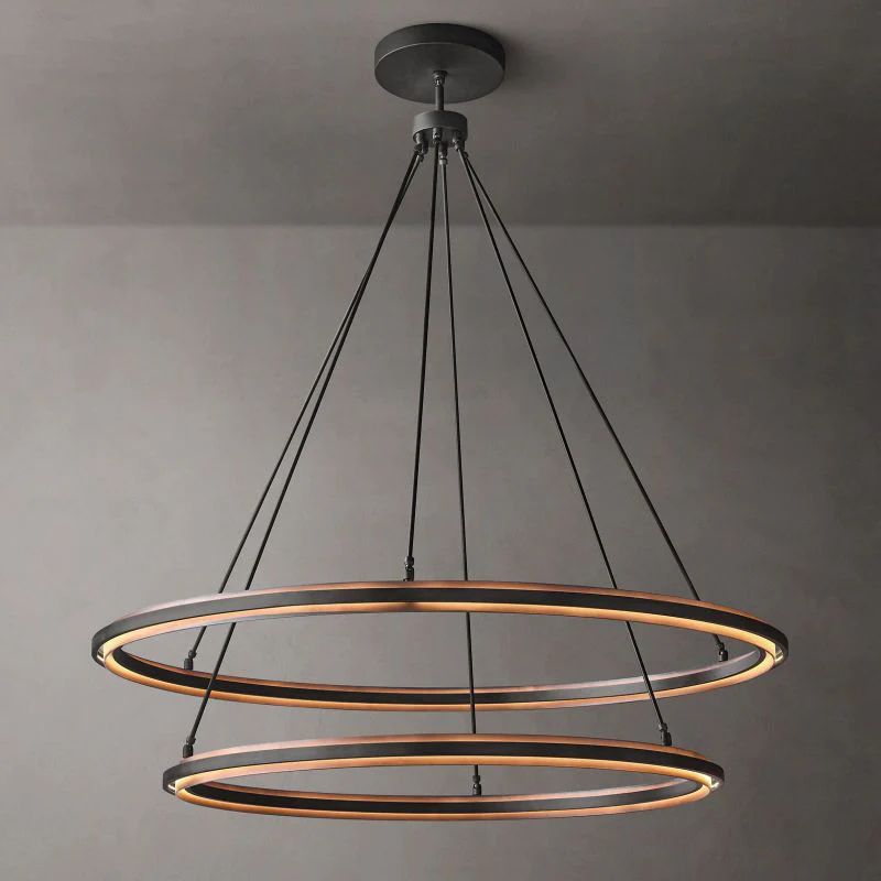 Adin 2-Tier Round Living Room Chandelier 60" - Zonesus