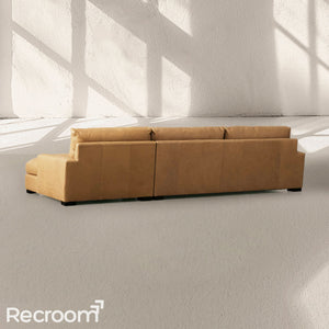 Rellington Leather Two-Piece Chaise Sectional - Zonesus