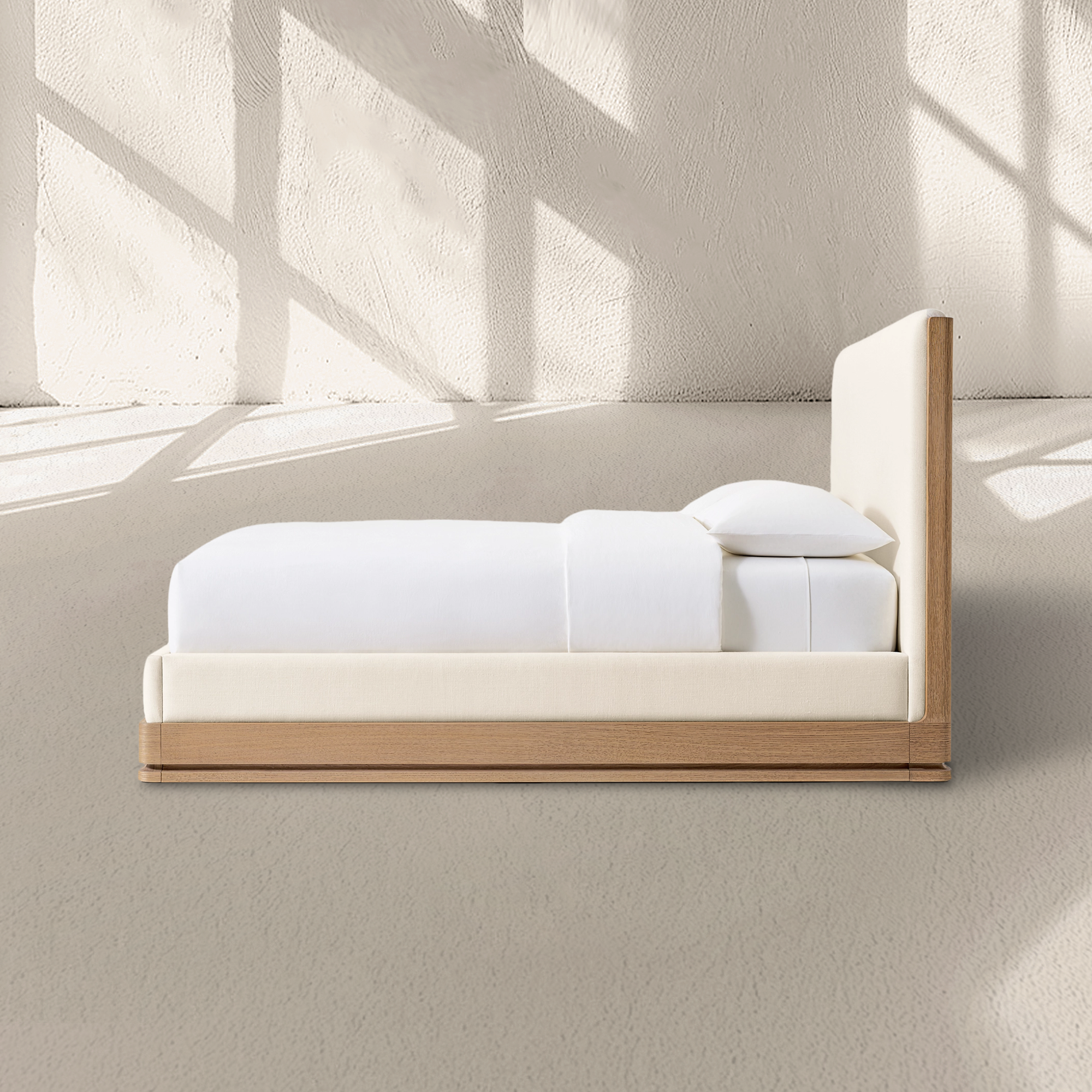 Linet Upholstered Panel Bed - Zonesus
