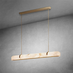 Linear Alabaster Chandelier, Kitchen Island Pendant Light - Zonesus