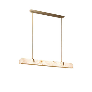 Linear Alabaster Chandelier, Kitchen Island Pendant Light - Zonesus