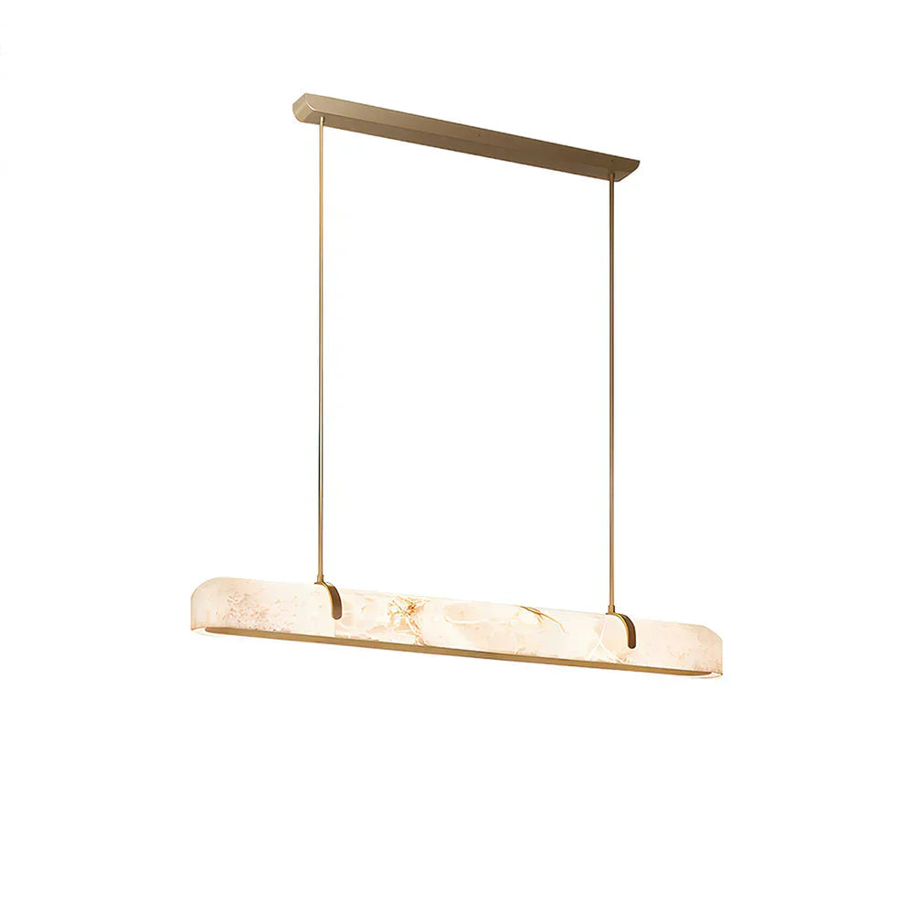 Linear Alabaster Chandelier, Kitchen Island Pendant Light - Zonesus