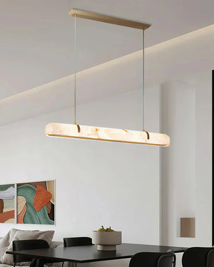 Linear Alabaster Chandelier, Kitchen Island Pendant Light - Zonesus