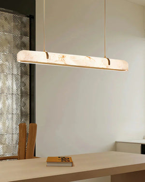 Linear Alabaster Chandelier, Kitchen Island Pendant Light - Zonesus