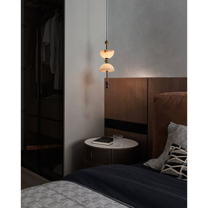 Lyra Alabaster Pendant Lamp - Zonesus