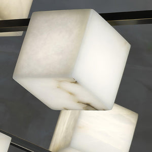 Alabaster Square Box Chandelier - Zonesus