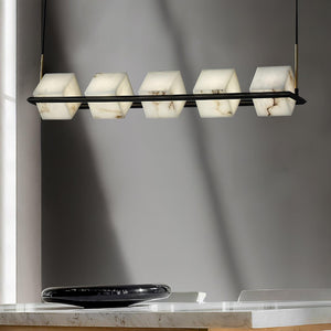 Alabaster Square Box Chandelier - Zonesus