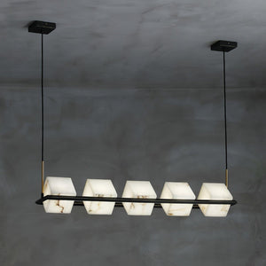 Alabaster Square Box Chandelier - Zonesus