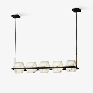 Alabaster Square Box Chandelier - Zonesus